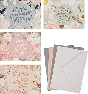 Boxed Greeting Cards 4 Scripture Designs (20 Cards)