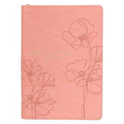 Image of Mercy Pink Faux Leather Journal w/ Zipper Closure
