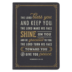 Image of Bless You and Keep You Black Faux Leather Classic Journal