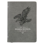 Image of Wings Like Eagles Gray Journal with Zipper Closure
