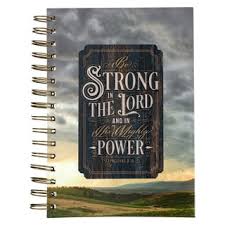 Image of Strong in the Lord New Dawn Large Wirebound Journal – Ephesians 6:10