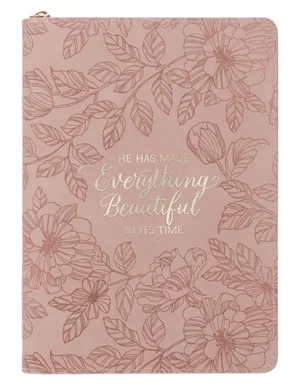 Journal Classic Zip Pink Everything Beautiful Ecc. 3:11