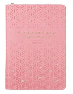 Image of Journal Classic Zip Pink Be Still Ps. 46:10