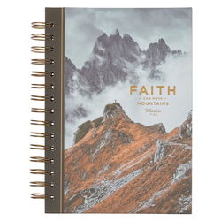 Image of Journal Spiral-bound Brown Mountain Faith Matt. 17:20