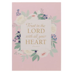 Image of Notebook Bound Pink Floral Trust in the Lord Prov. 3:5