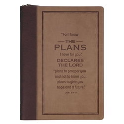 Image of Padfolio Faux Leather I Know the Plans Jer. 29:11