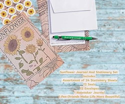 Image of Journal Stationery Set Sunflowers