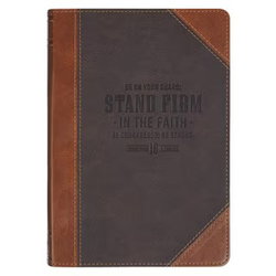 Image of Journal Classic Two-tone Brown Stand Firm 1 Cor. 16:13