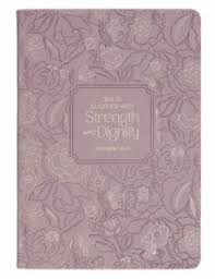 Image of Journal Classic Dusty Mauve She Is Clothed With Strength And Dignity Prov. 31:25