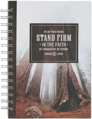 Journal Spiral Brown Stand Firm In The Faith 1 Cor. 16:13