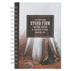 Image of Journal Spiral Brown Stand Firm In The Faith 1 Cor. 16:13