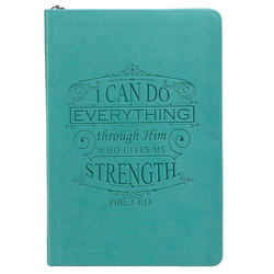 Image of Journal Classic Zip Teal I Can Do Everything Phil. 4:13