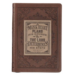 Image of Journal Classic Zip Brown Two-tone A Man’s Heart Prov. 16:9