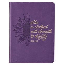 Image of Journal Handy Purple Strength & Dignity Prov. 31:25