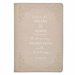 Image of Journal Classic Taupe When She Speaks Prov. 31:26