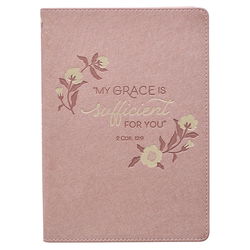 Image of Journal Classic Pink My Grace is Sufficient 2 Cor. 12:9