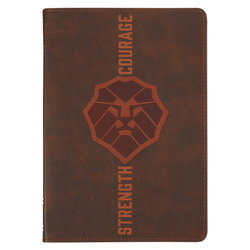 Image of Journal Classic Brown Lion Strength & Courage Josh. 1:9
