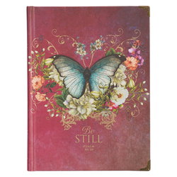 Image of Journal Hardcover Pink Butterfly Be Still Ps. 46:10