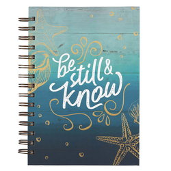 Image of Journal Wirebound Teal Coastal Be Still & Know