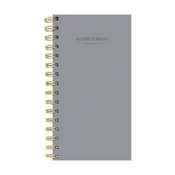 Image of Grey Spiral Address Book