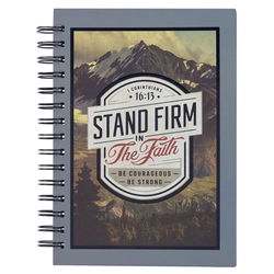 Image of Journal Wirebound Gray Stand Firm 1 Cor. 16:13