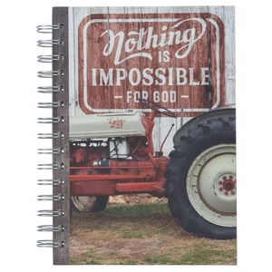 Journal Wirebound Red Nothing is Impossible Lk. 1:37