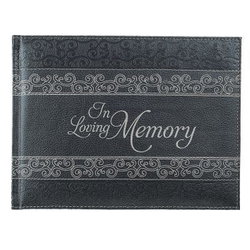 Image of Guest Book Charcoal In Loving Memory