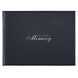 Image of Guest Book Navy In Loving Memory