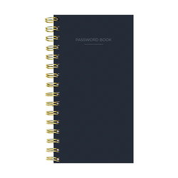 Image of Black Spiral Password Book
