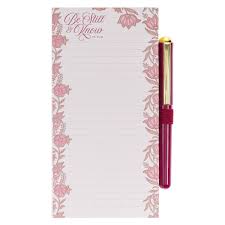 Burg/Pink Magnetic Notepad w/pen Be Still Ps. 46:10