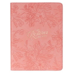 Image of Journal Handy Pink He Restores My Soul Ps. 23:3