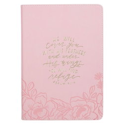 Image of Journal Classic Zip Pink He Will Cover You Ps. 91:4