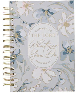 Image of Journal Wirebound Floral Commit to the Lord Prov. 16:3