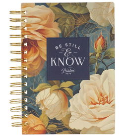 Image of Journal Wirebound Be Still and Know Orange Floral