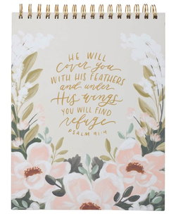 Image of Wirebound Notepad He Will Cover You Ps. 91:4