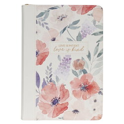 Image of Journal Classic Zip Floral Love Is Patient Love Is Kind