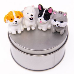 Image of Magnetic Play Dogs : 4pc in Tin Box