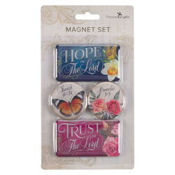 Image of Hope and Trust Floral Assorted Magnet Set