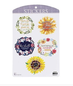 Image of Sticker Flowers With Scripture