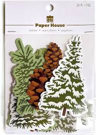 Image of Pine Trees Large Stickers Pk. of 24