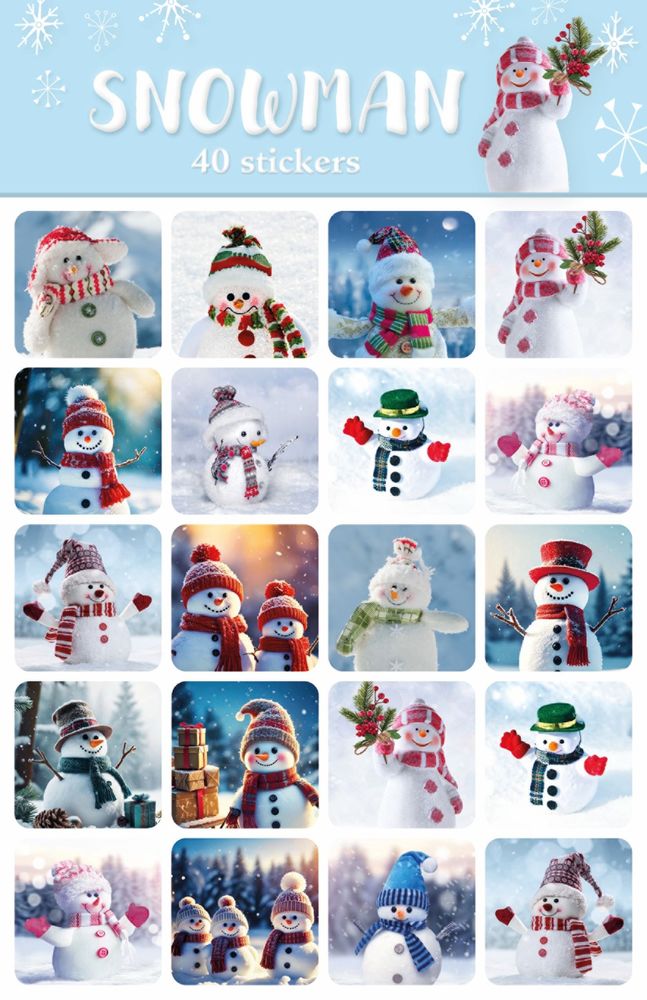 Image of Snowman Stickers 40 pk
