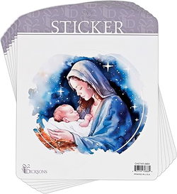Image of Sticker Blue Mary And Child