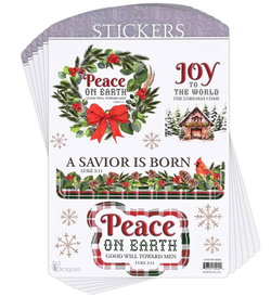 Image of Sticker Peace On Earth Wreath Collection