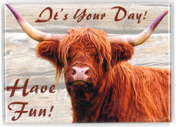 Image of Highland Cow Magnet – It’s Your Day