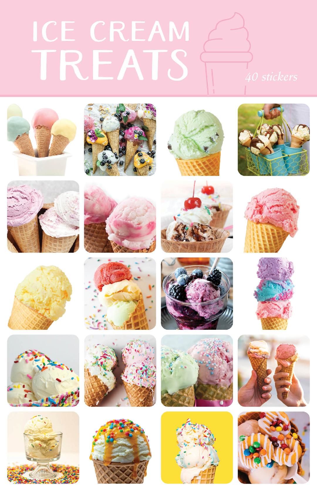 Stickers 40pk Ice Cream Treats