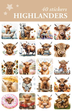 Image of Stickers 40pk Highlanders
