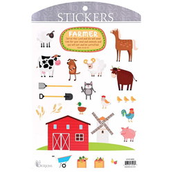 Image of Sticker Barnyard Animal Collection