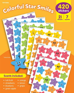 Image of Colorful Star Smiles Smelly Stickers Variety Pack