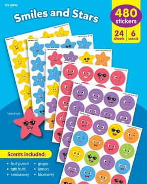 Smiles and Stars Smelly Stickers Variety Pack