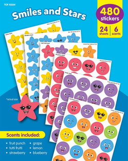 Image of Smiles and Stars Smelly Stickers Variety Pack